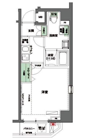 ハーモニーレジデンス東京イースト#002の物件間取画像