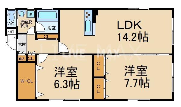 グランレブリー二条高倉の物件間取画像