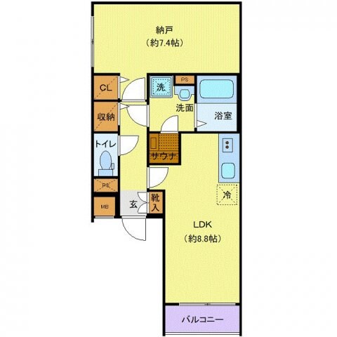 FURVAL八丁堀の物件間取画像