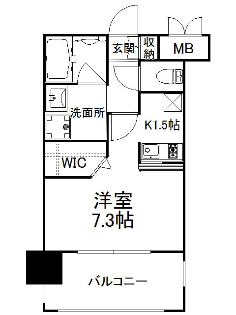 エンクレスト天神AVANTの物件間取画像