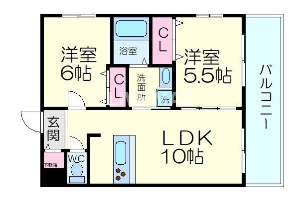 五条駅 徒歩3分 11階の物件間取画像