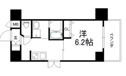 九条駅 徒歩4分 4階の物件間取画像