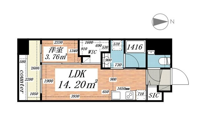 パークルール大手町の物件間取画像