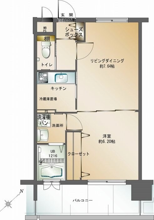 エンクレスト天神南Ⅲの物件間取画像