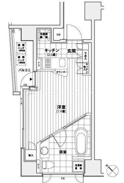 カスタリア銀座の物件間取画像