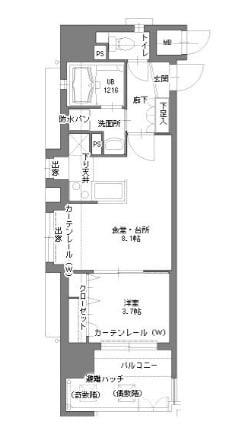 アクタス博多Ⅴタワーの物件間取画像