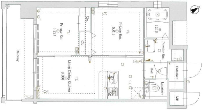 ラファセルフィーナ天神の物件間取画像