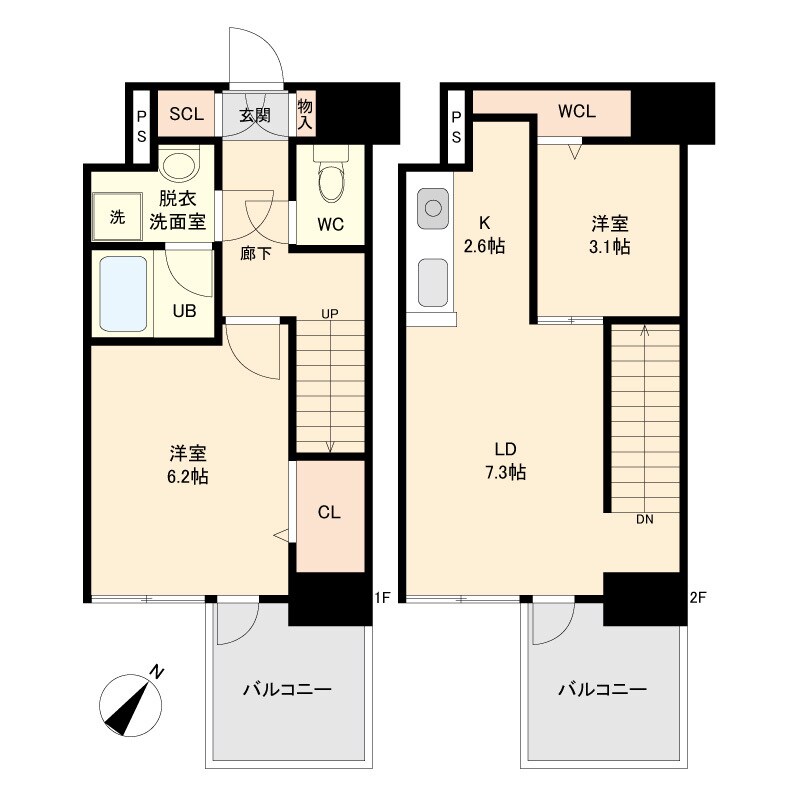 MODERN PALAZZO博多駅南AXIAの物件間取画像