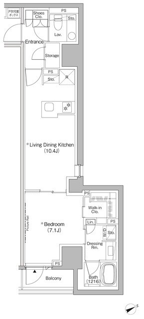 ザ・パークハビオ日本橋茅場町の物件間取画像