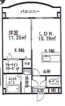 リシェス博多の物件間取画像