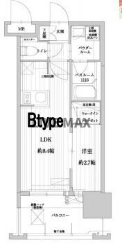 グランフォーレプライム大濠南の物件間取画像