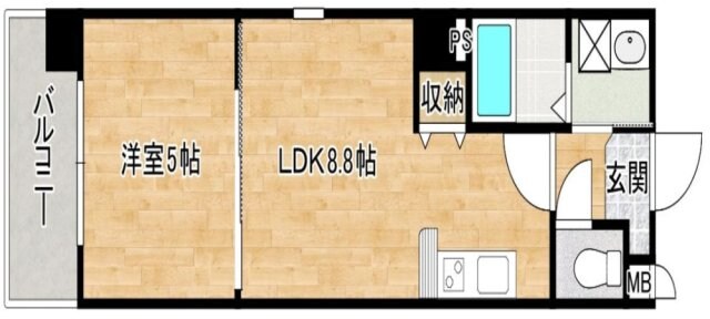 シャルム薬院の物件間取画像