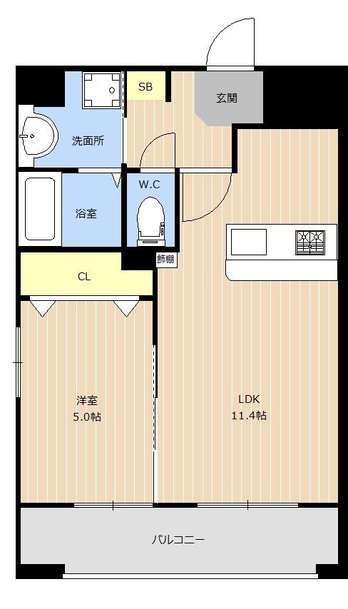 LIBTH博多駅南Ⅱの物件間取画像