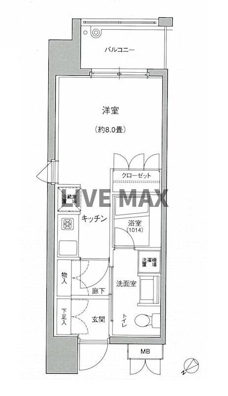 パークアクシス中呉服町の物件間取画像