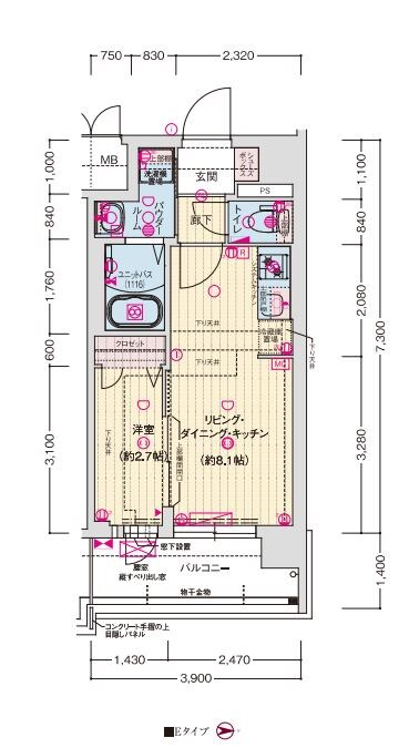 ソルテラス京都勧進橋PARK SIDEの物件間取画像