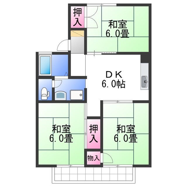 セジュール正木の物件間取画像