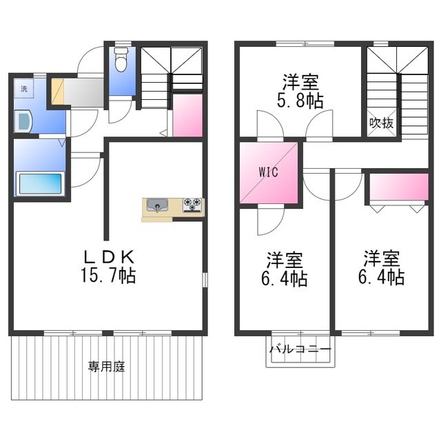 夢彩館DivⅡ Bの物件間取画像