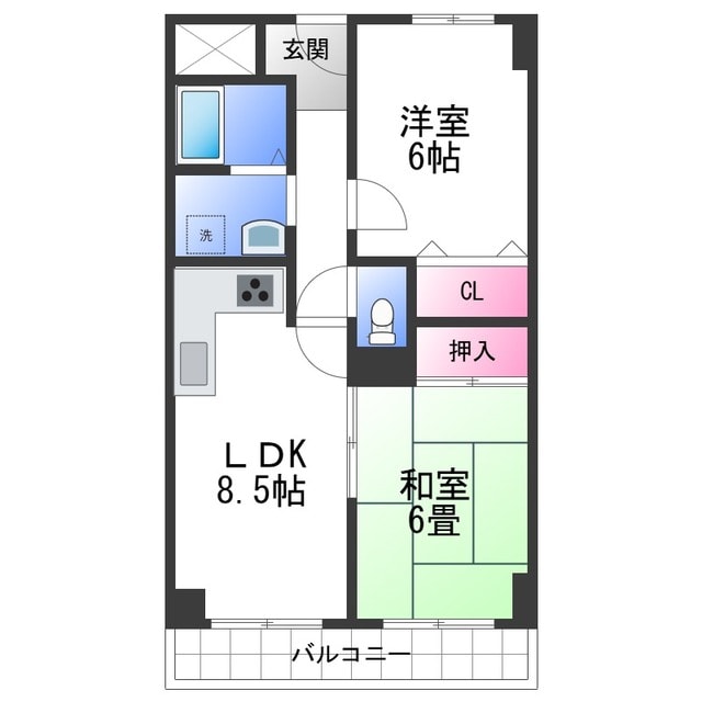 城南マンションIIの物件間取画像