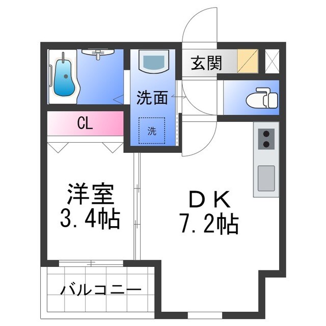 ジーメゾン岸和田春木の物件間取画像