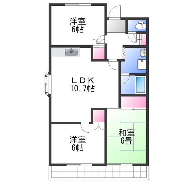 オーク岸和田の物件間取画像