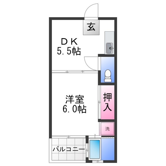 ビレッジハウス葛の葉の物件間取画像