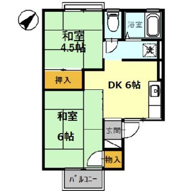 ワカバハイツの物件間取画像