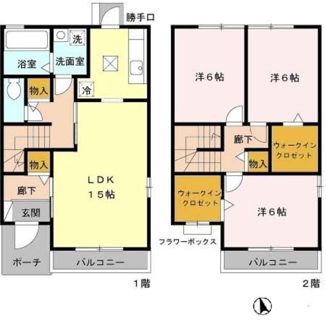 楠風館　A棟の物件間取画像