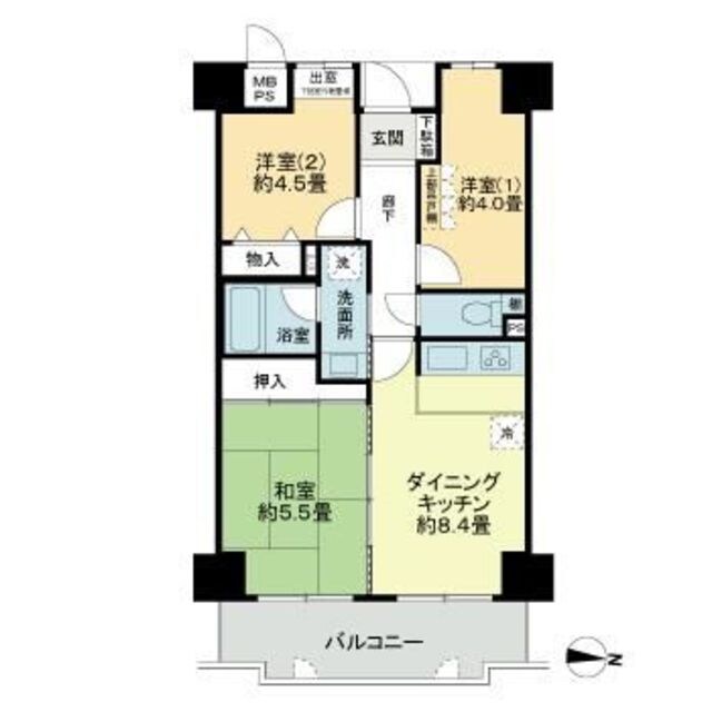 ライオンズマンション和泉上町の物件間取画像