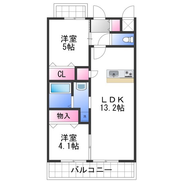 メゾンシュシュ大宮の物件間取画像