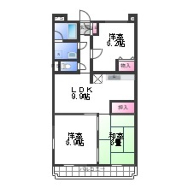 ベルドミールの物件間取画像