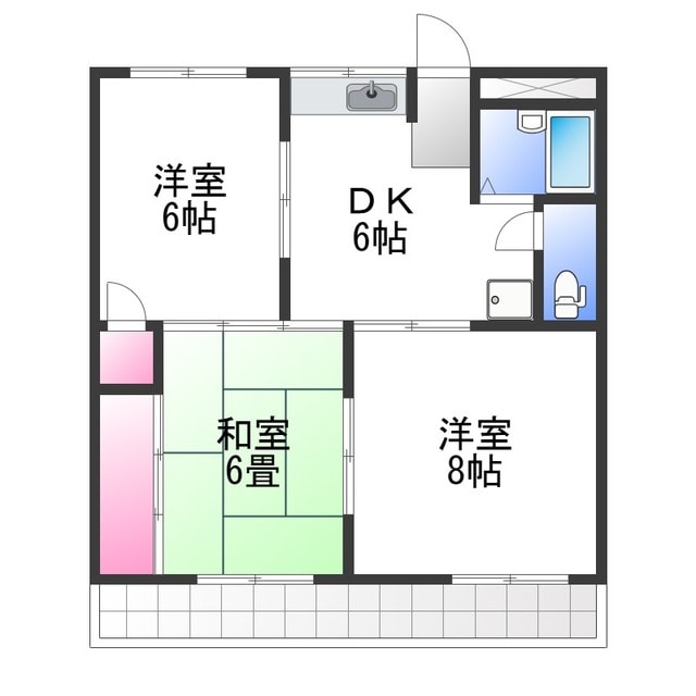 コンスポワール岸和田の物件間取画像