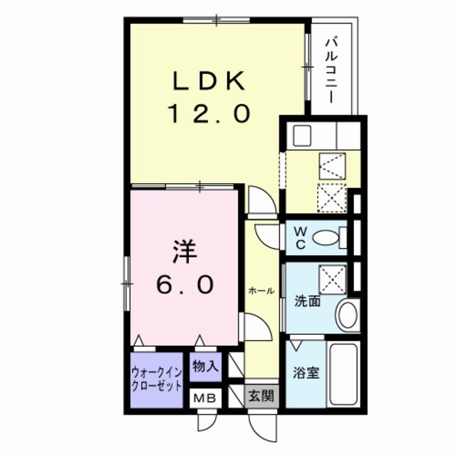 下池田町１丁目アパートの物件間取画像