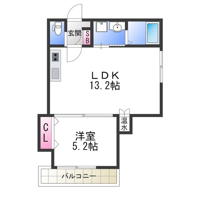 長瀬駅 徒歩8分 2階の物件間取画像