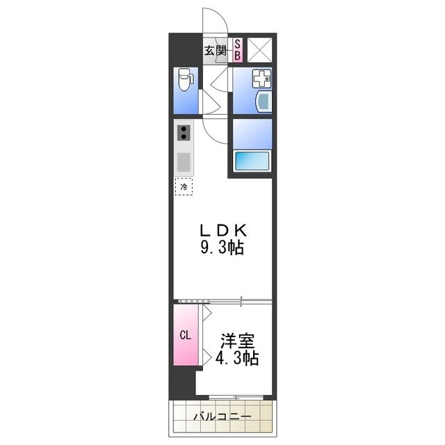 北巽駅 徒歩5分 4階の物件間取画像