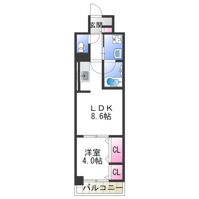 小路駅 徒歩4分 5階の物件間取画像