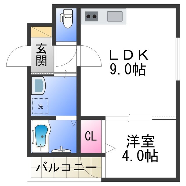 平野駅 徒歩7分 3階の物件間取画像