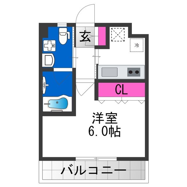 河内小阪駅 徒歩10分 6階の物件間取画像