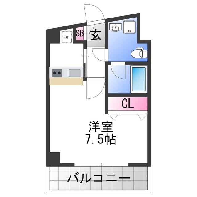 Celeb布施東の物件間取画像