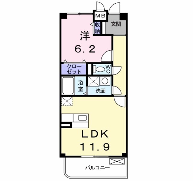 北巽駅 徒歩9分 3階の物件間取画像