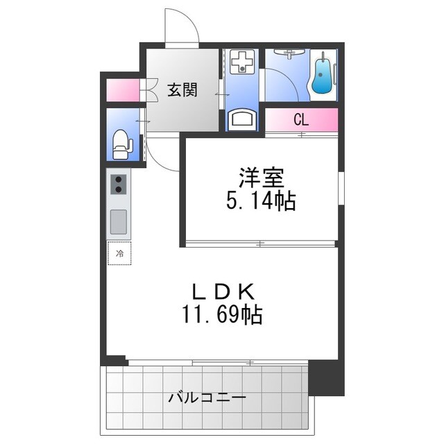 プレジオ荒本新町の物件間取画像