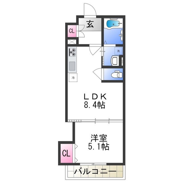 北巽駅 徒歩10分 2階の物件間取画像