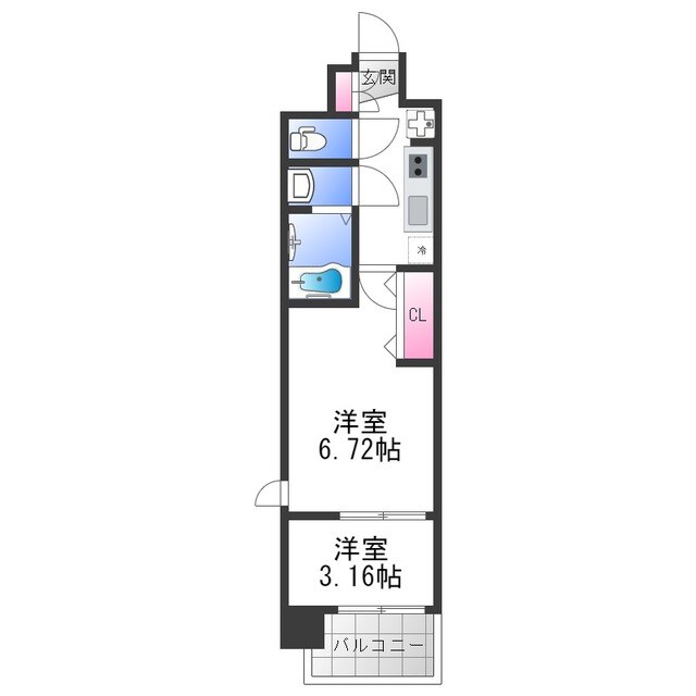 スプランディッド荒本駅前DUEの物件間取画像