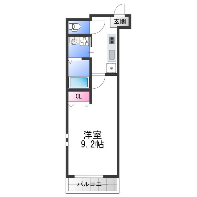 若江岩田駅 徒歩5分 2階の物件間取画像