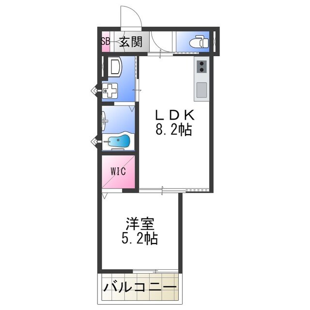 北巽駅 徒歩9分 3階の物件間取画像