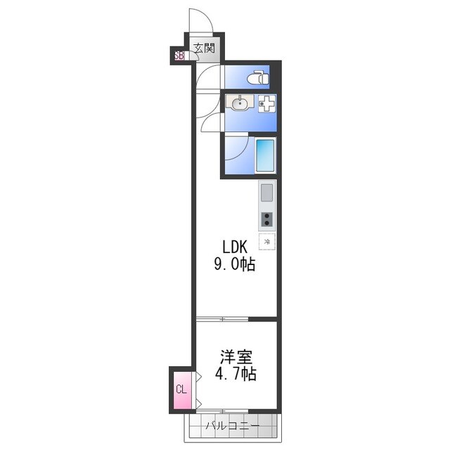 ルクレール菱屋の物件間取画像