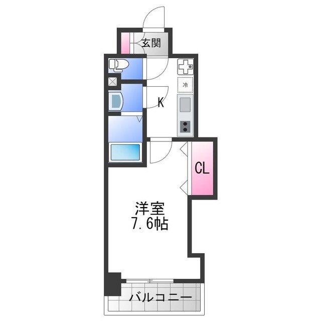 今里駅 徒歩8分 8階の物件間取画像