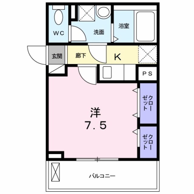 北巽駅 徒歩4分 1階の物件間取画像