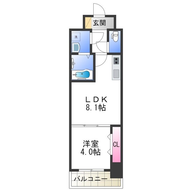 今里駅 徒歩9分 4階の物件間取画像