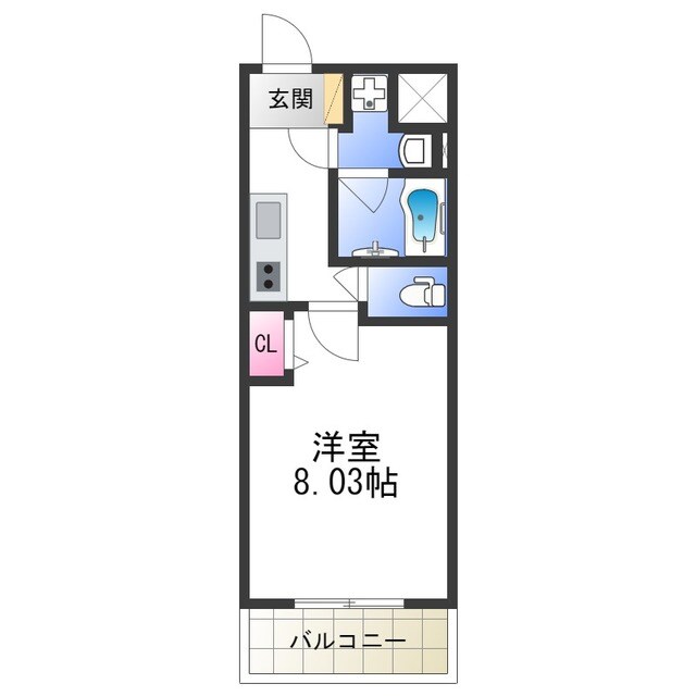 ウエンズ勝山の物件間取画像