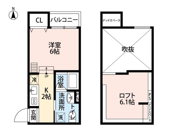 河内花園駅 徒歩3分 2階の物件間取画像